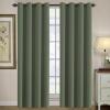 image:imageHVERSAILTEX Blackout Curtain for Living Room Thermal Insulated Window Treatment Curtain Extra Long 108 inch Length Energy Saving Solid Grommet Top Blackout Drape One Panel Jet Black 52W x 108LBronze Green