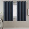 image:imageHVERSAILTEX Blackout Curtain for Living Room Thermal Insulated Window Treatment Curtain Extra Long 108 inch Length Energy Saving Solid Grommet Top Blackout Drape One Panel Jet Black 52W x 108LNavy Blue