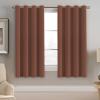 image:imageHVERSAILTEX Blackout Curtain for Living Room Thermal Insulated Window Treatment Curtain Extra Long 108 inch Length Energy Saving Solid Grommet Top Blackout Drape One Panel Jet Black 52W x 108LWashed Spice