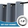 image:imageHVERSAILTEX Blackout Curtain for Living Room Thermal Insulated Window Treatment Curtain Extra Long 108 inch Length Energy Saving Solid Grommet Top Blackout Drape One Panel Jet Black 52W x 108LStone Blue