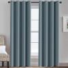 image:imageHVERSAILTEX Blackout Curtain for Living Room Thermal Insulated Window Treatment Curtain Extra Long 108 inch Length Energy Saving Solid Grommet Top Blackout Drape One Panel Jet Black 52W x 108LStone Blue