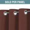 image:imageHVERSAILTEX Blackout Curtain for Living Room Thermal Insulated Window Treatment Curtain Extra Long 108 inch Length Energy Saving Solid Grommet Top Blackout Drape One Panel Jet Black 52W x 108LRust