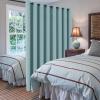 image:imageHVERSAILTEX Blackout Curtain for Living Room Thermal Insulated Window Treatment Curtain Extra Long 108 inch Length Energy Saving Solid Grommet Top Blackout Drape One Panel Jet Black 52W x 108LMineral Blue