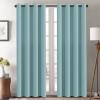 image:imageHVERSAILTEX Blackout Curtain for Living Room Thermal Insulated Window Treatment Curtain Extra Long 108 inch Length Energy Saving Solid Grommet Top Blackout Drape One Panel Jet Black 52W x 108LMineral Blue