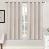 image:imageHVERSAILTEX Blackout Curtain for Living Room Thermal Insulated Window Treatment Curtain Extra Long 108 inch Length Energy Saving Solid Grommet Top Blackout Drape One Panel Jet Black 52W x 108LNatural