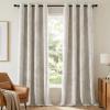 image:imageHVERSAILTEX Velvet 100 Blackout Curtains for Living Room Full Light Blocking Curtains Thermal Insulated Room Window Drapes Soft Luxury Curtains Grommet Top 2 Panels 55 W x 84 L Glacier GrayNatural