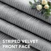 image:imageHVERSAILTEX Velvet 100 Blackout Curtains for Living Room Full Light Blocking Curtains Thermal Insulated Room Window Drapes Soft Luxury Curtains Grommet Top 2 Panels 55 W x 84 L Glacier GrayGrey