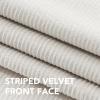image:imageHVERSAILTEX Velvet 100 Blackout Curtains for Living Room Full Light Blocking Curtains Thermal Insulated Room Window Drapes Soft Luxury Curtains Grommet Top 2 Panels 55 W x 84 L Glacier GrayIvory