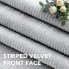 image:imageHVERSAILTEX Velvet 100 Blackout Curtains for Living Room Full Light Blocking Curtains Thermal Insulated Room Window Drapes Soft Luxury Curtains Grommet Top 2 Panels 55 W x 84 L Glacier GrayGlacier Gray