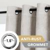 image:imageHVERSAILTEX Velvet 100 Blackout Curtains for Living Room Full Light Blocking Curtains Thermal Insulated Room Window Drapes Soft Luxury Curtains Grommet Top 2 Panels 55 W x 84 L Glacier GrayStone
