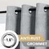 image:imageHVERSAILTEX Velvet 100 Blackout Curtains for Living Room Full Light Blocking Curtains Thermal Insulated Room Window Drapes Soft Luxury Curtains Grommet Top 2 Panels 55 W x 84 L Glacier GrayGrey