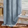 image:imageHVERSAILTEX Velvet 100 Blackout Curtains for Living Room Full Light Blocking Curtains Thermal Insulated Room Window Drapes Soft Luxury Curtains Grommet Top 2 Panels 55 W x 84 L Glacier GrayStone Blue