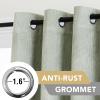 image:imageHVERSAILTEX Velvet 100 Blackout Curtains for Living Room Full Light Blocking Curtains Thermal Insulated Room Window Drapes Soft Luxury Curtains Grommet Top 2 Panels 55 W x 84 L Glacier GraySage