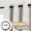 image:imageHVERSAILTEX Velvet 100 Blackout Curtains for Living Room Full Light Blocking Curtains Thermal Insulated Room Window Drapes Soft Luxury Curtains Grommet Top 2 Panels 55 W x 84 L Glacier GrayNatural