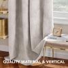 image:imageHVERSAILTEX Velvet 100 Blackout Curtains for Living Room Full Light Blocking Curtains Thermal Insulated Room Window Drapes Soft Luxury Curtains Grommet Top 2 Panels 55 W x 84 L Glacier GrayStone