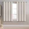 image:imageHVERSAILTEX Blackout Curtain for Living Room Thermal Insulated Window Treatment Curtain Extra Long 108 inch Length Energy Saving Solid Grommet Top Blackout Drape One Panel Jet Black 52W x 108LIvory