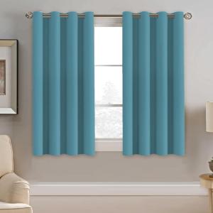 image:imageHVERSAILTEX Blackout Curtain for Living Room Thermal Insulated Window Treatment Curtain Extra Long 108 inch Length Energy Saving Solid Grommet Top Blackout Drape One Panel Jet Black 52W x 108LStorm Blue