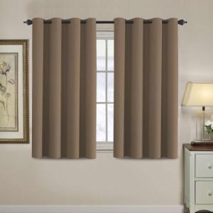 image:imageHVERSAILTEX Blackout Curtain for Living Room Thermal Insulated Window Treatment Curtain Extra Long 108 inch Length Energy Saving Solid Grommet Top Blackout Drape One Panel Jet Black 52W x 108LMacchiato