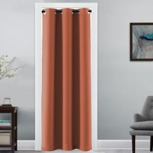 image:imageHVERSAILTEX Blackout Curtain for Living Room Thermal Insulated Window Treatment Curtain Extra Long 108 inch Length Energy Saving Solid Grommet Top Blackout Drape One Panel Jet Black 52W x 108LOrange