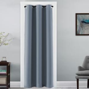 image:imageHVERSAILTEX Blackout Curtain for Living Room Thermal Insulated Window Treatment Curtain Extra Long 108 inch Length Energy Saving Solid Grommet Top Blackout Drape One Panel Jet Black 52W x 108LStone Blue