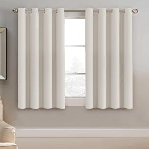 image:imageHVERSAILTEX Blackout Curtain for Living Room Thermal Insulated Window Treatment Curtain Extra Long 108 inch Length Energy Saving Solid Grommet Top Blackout Drape One Panel Jet Black 52W x 108LIvory