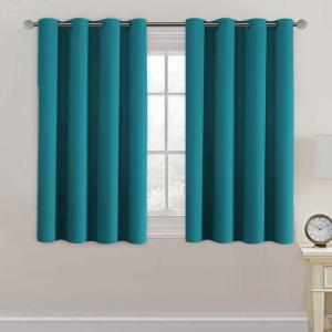 image:imageHVERSAILTEX Blackout Curtain for Living Room Thermal Insulated Window Treatment Curtain Extra Long 108 inch Length Energy Saving Solid Grommet Top Blackout Drape One Panel Jet Black 52W x 108LTurquoise Blue