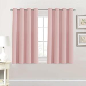 image:imageHVERSAILTEX Blackout Curtain for Living Room Thermal Insulated Window Treatment Curtain Extra Long 108 inch Length Energy Saving Solid Grommet Top Blackout Drape One Panel Jet Black 52W x 108LBaby Pink