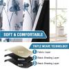 image:imageHVERSAILTEX 100 Blackout Curtains for Bedroom Cattleya Floral Printed Drapes 63 Inches Long Leah Floral Pattern Full Light Blocking Drapes with Black Liner Rod Pocket 2 Panels GreyBlueGreyBlue