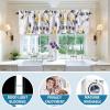 image:imageHVERSAILTEX 100 Blackout Curtains for Bedroom Cattleya Floral Printed Drapes 63 Inches Long Leah Floral Pattern Full Light Blocking Drapes with Black Liner Rod Pocket 2 Panels GreyBlueGreyYellow