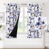 image:imageHVERSAILTEX 100 Blackout Curtains for Bedroom Cattleya Floral Printed Drapes 63 Inches Long Leah Floral Pattern Full Light Blocking Drapes with Black Liner Rod Pocket 2 Panels GreyBlueNavyTaupe