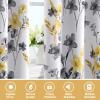 image:imageHVERSAILTEX 100 Blackout Curtains for Bedroom Cattleya Floral Printed Drapes 63 Inches Long Leah Floral Pattern Full Light Blocking Drapes with Black Liner Rod Pocket 2 Panels GreyBlueGreyYellow