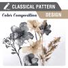 image:imageHVERSAILTEX 100 Blackout Curtains for Bedroom Cattleya Floral Printed Drapes 63 Inches Long Leah Floral Pattern Full Light Blocking Drapes with Black Liner Rod Pocket 2 Panels GreyBlueGreyTaupe