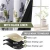 image:imageHVERSAILTEX 100 Blackout Curtains for Bedroom Cattleya Floral Printed Drapes 63 Inches Long Leah Floral Pattern Full Light Blocking Drapes with Black Liner Rod Pocket 2 Panels GreyBlueGreyOlive