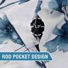 image:imageHVERSAILTEX 100 Blackout Curtains for Bedroom Cattleya Floral Printed Drapes 63 Inches Long Leah Floral Pattern Full Light Blocking Drapes with Black Liner Rod Pocket 2 Panels GreyBlueGreyBlue