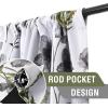 image:imageHVERSAILTEX 100 Blackout Curtains for Bedroom Cattleya Floral Printed Drapes 63 Inches Long Leah Floral Pattern Full Light Blocking Drapes with Black Liner Rod Pocket 2 Panels GreyBlueGreyOlive