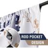 image:imageHVERSAILTEX 100 Blackout Curtains for Bedroom Cattleya Floral Printed Drapes 63 Inches Long Leah Floral Pattern Full Light Blocking Drapes with Black Liner Rod Pocket 2 Panels GreyBlueNavyTaupe