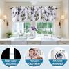 image:imageHVERSAILTEX 100 Blackout Curtains for Bedroom Cattleya Floral Printed Drapes 63 Inches Long Leah Floral Pattern Full Light Blocking Drapes with Black Liner Rod Pocket 2 Panels GreyBlueGreyOlive