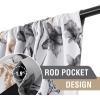 image:imageHVERSAILTEX 100 Blackout Curtains for Bedroom Cattleya Floral Printed Drapes 63 Inches Long Leah Floral Pattern Full Light Blocking Drapes with Black Liner Rod Pocket 2 Panels GreyBlueGreyTaupe