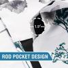 image:imageHVERSAILTEX 100 Blackout Curtains for Bedroom Cattleya Floral Printed Drapes 63 Inches Long Leah Floral Pattern Full Light Blocking Drapes with Black Liner Rod Pocket 2 Panels GreyBlueGreyTeal
