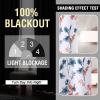 image:imageHVERSAILTEX 100 Blackout Curtains for Bedroom Cattleya Floral Printed Drapes 63 Inches Long Leah Floral Pattern Full Light Blocking Drapes with Black Liner Rod Pocket 2 Panels GreyBlueStone BlueCoral