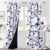 image:imageHVERSAILTEX 100 Blackout Curtains for Bedroom Cattleya Floral Printed Drapes 63 Inches Long Leah Floral Pattern Full Light Blocking Drapes with Black Liner Rod Pocket 2 Panels GreyBlueNavyTaupe