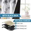 image:imageHVERSAILTEX 100 Blackout Curtains for Bedroom Cattleya Floral Printed Drapes 63 Inches Long Leah Floral Pattern Full Light Blocking Drapes with Black Liner Rod Pocket 2 Panels GreyBlueGreyYellow