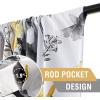 image:imageHVERSAILTEX 100 Blackout Curtains for Bedroom Cattleya Floral Printed Drapes 63 Inches Long Leah Floral Pattern Full Light Blocking Drapes with Black Liner Rod Pocket 2 Panels GreyBlueGreyYellow