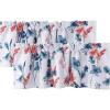 image:imageHVERSAILTEX 100 Blackout Curtains for Bedroom Cattleya Floral Printed Drapes 63 Inches Long Leah Floral Pattern Full Light Blocking Drapes with Black Liner Rod Pocket 2 Panels GreyBlueStone BlueCoral