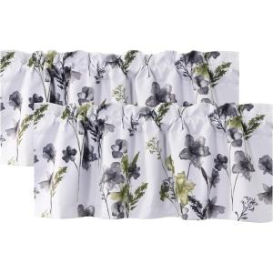 image:imageHVERSAILTEX 100 Blackout Curtains for Bedroom Cattleya Floral Printed Drapes 63 Inches Long Leah Floral Pattern Full Light Blocking Drapes with Black Liner Rod Pocket 2 Panels GreyBlueGreyOlive