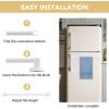 image:imageHVERSAILTEX 1 PACK Magnetic Curtain Rods for Metal Doors 16 to 28 12 Inch Diameter Adjustable French Door Curtain Rod for Classroom Whiteboard Cafe Rod with Strong Magnet Towel Bar HolderNickelWhite