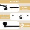 image:imageHVERSAILTEX 1 PACK Magnetic Curtain Rods for Metal Doors 16 to 28 12 Inch Diameter Adjustable French Door Curtain Rod for Classroom Whiteboard Cafe Rod with Strong Magnet Towel Bar HolderNickelBlack