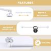 image:imageHVERSAILTEX 1 PACK Magnetic Curtain Rods for Metal Doors 16 to 28 12 Inch Diameter Adjustable French Door Curtain Rod for Classroom Whiteboard Cafe Rod with Strong Magnet Towel Bar HolderNickelWhite