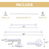 image:imageHVERSAILTEX 1 PACK Magnetic Curtain Rods for Metal Doors 16 to 28 12 Inch Diameter Adjustable French Door Curtain Rod for Classroom Whiteboard Cafe Rod with Strong Magnet Towel Bar HolderNickelWhite