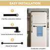 image:imageHVERSAILTEX 1 PACK Magnetic Curtain Rods for Metal Doors 16 to 28 12 Inch Diameter Adjustable French Door Curtain Rod for Classroom Whiteboard Cafe Rod with Strong Magnet Towel Bar HolderNickelBlack